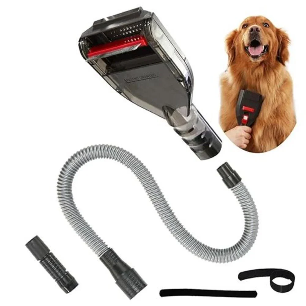 Pet Shedding Brush Vacuum Attachment, Grooming Tool Kit for Most Vacuums